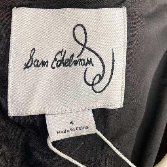 NWT Sam Edelman Strapless Feather Top Black Jumpsuit Size 4 - Picture 3 of 11